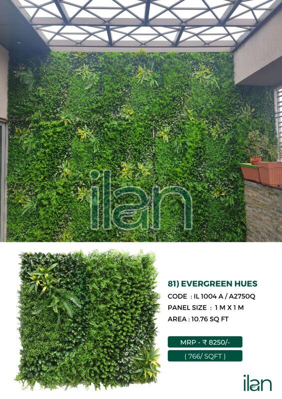 Evergreen Hues Green Wall, For Indoor, Outdoor, Feature : Durable, Easy To Place, Fad-less, High Strength