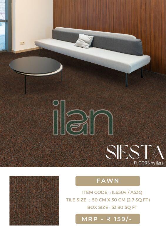 Ilan Nylon Fawn Carpet Tiles, For Flooring, Wall, Size : 20x20 Inch