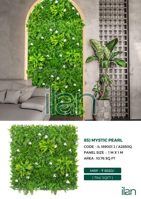 Mystic Pearl Artificial Green Walls, For Indoor, Outdoor, Feature : Durable, Easy To Place, Fad-less