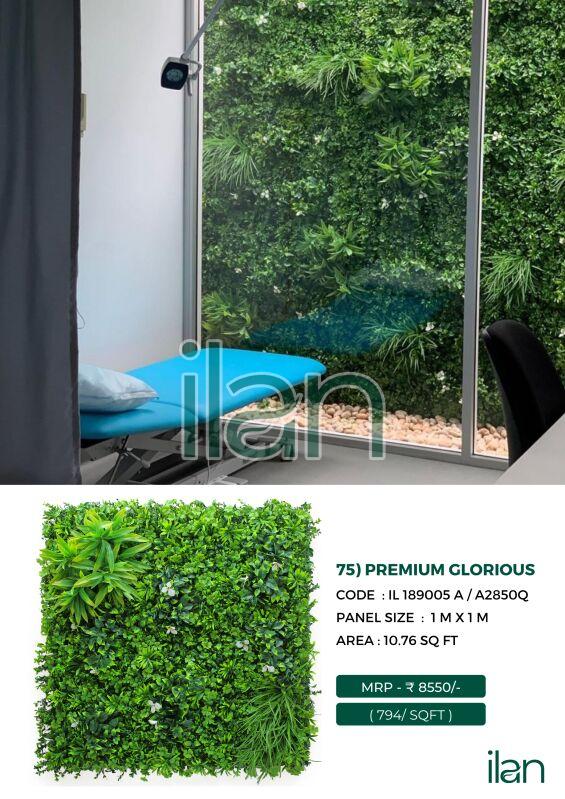 Premium Glorious Artificial Green Walls, For Indoor, Outdoor, Feature : Durable, Easy To Place, Fad-less