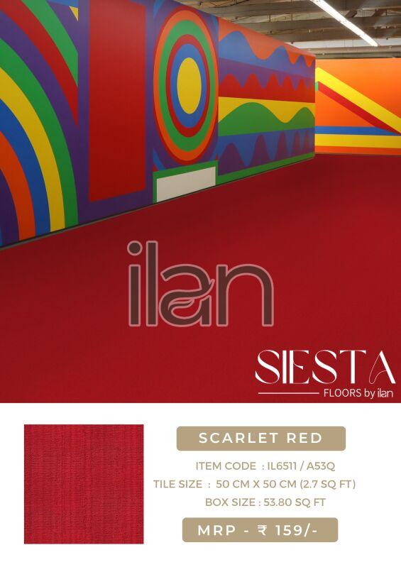 Scarlet Red 20x20 Inch Carpet Tiles