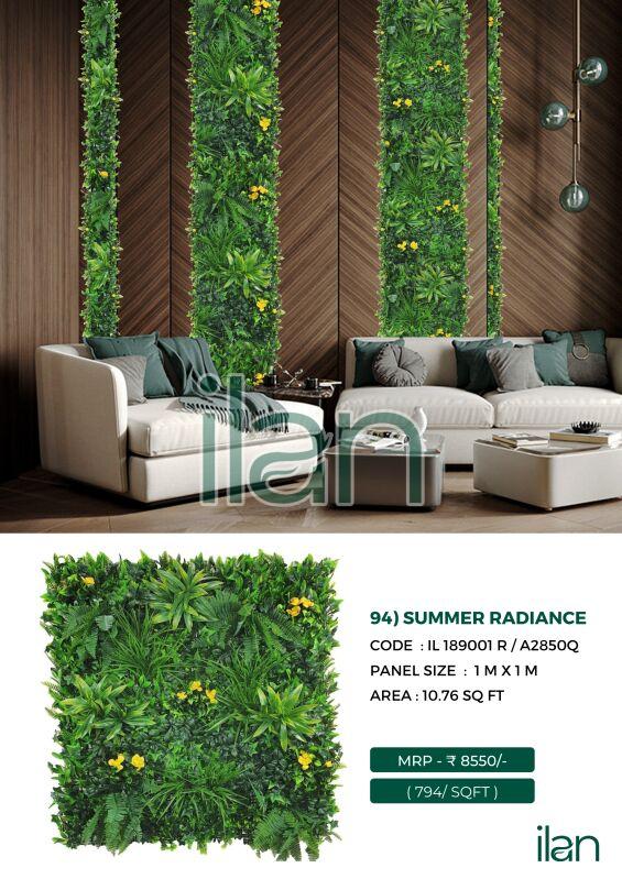 Summer Radiance Artificial Green Walls, For Indoor, Outdoor, Feature : Durable, Easy To Place, Fad-less