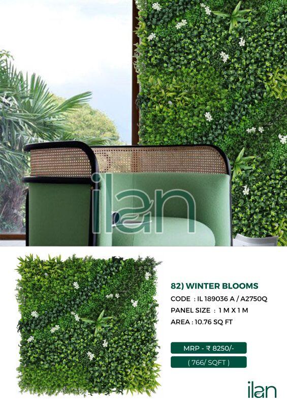 Winter Blooms Artificial Green Walls, For Indoor, Outdoor, Feature : Durable, Easy To Place, Fad-less