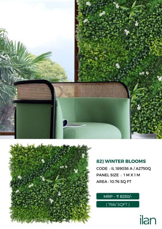 Winter Blooms Artificial Green Walls
