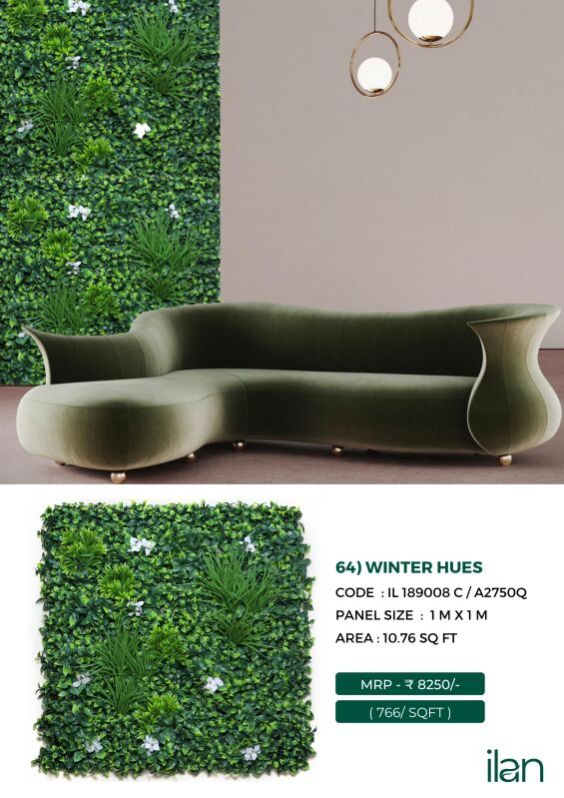 Winter Hues Artificial Green Walls