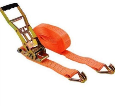 Orange Truck Cargo Ratchet Lashing Belt, for Shipping, Loading, Feature : High Grip, High Strength