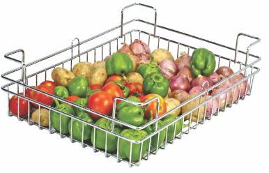 Rectangular Polished Stainless Steel Vegetable Basket, for Kitchen Use, Size : Standard