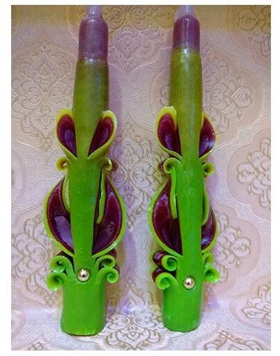 Multicolor Pillar Type Paraffin Wax Tapers Candles