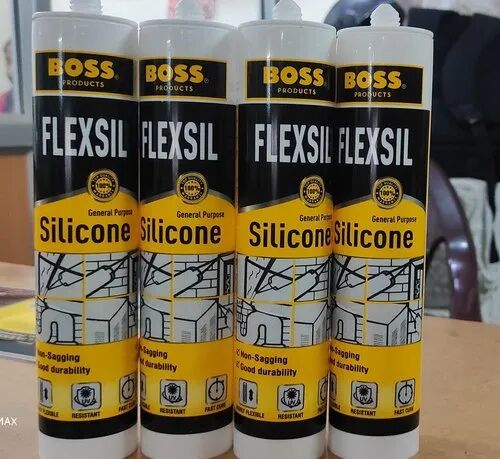 Boss Flexsil Silicone Sealant, Color : White