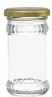 Round 200 ML NARADA GLASS JAR, for Packing Food, Pattern : Plain