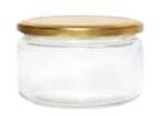 Round 225 ML SALSA GLASS JAR, for Food Storage, Cap Material : Metal
