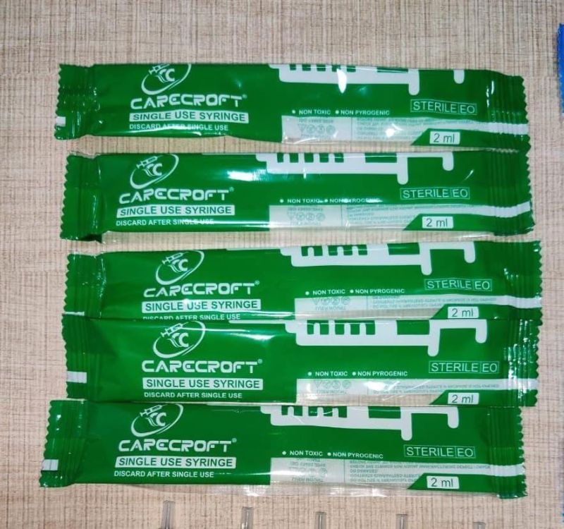 CareCroft Stainless Steel Disposable Hypodermic Syringes, for Medical Use