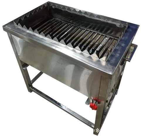 Stainless Steel Barbeque Grill, Color : Silver