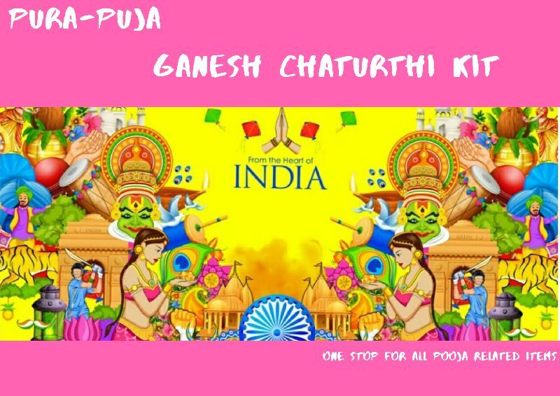 Polished Pujan Items Ganesh Chaturthi Pooja Kit, for Religious, Color : Multi Color