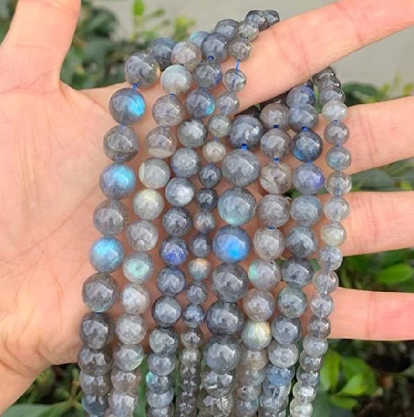 Glossy Labradorite Beads Mala, for Jewelry, Specialities : Waterproof, Stylish, Shiny Looks, Light Weight