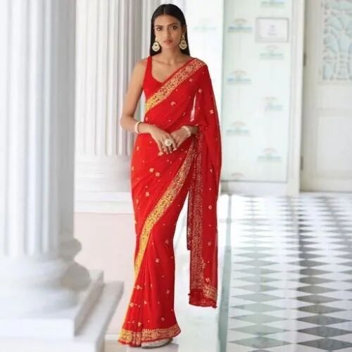 Party Wear Chikan Saree