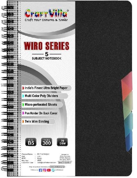 Wiro notebook B5 five subject