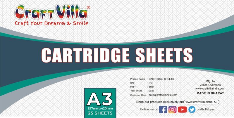 Acartridge paper sheets
