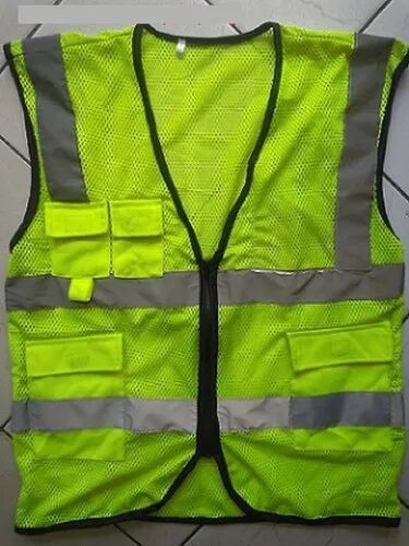 Polyester Reflective Safety Jackets, for Used in Construction Work, Size : Free Size