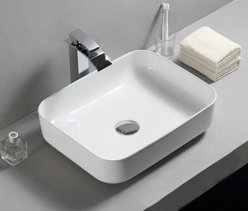 Rectangular Ceramic Counter Top Wash Basin, for Home, Hotel, Style : Modern