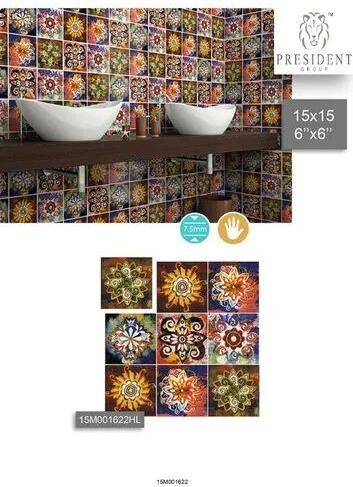 Ceramic Moroccan Decorative Wall Tiles, Size : 150X150MM