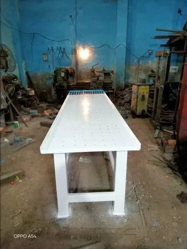 IRONE Cement Vibrator Table, Color : WHITE/ BLUE