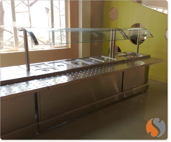 Bain Marie with Tray Slide & Sneeze Guard