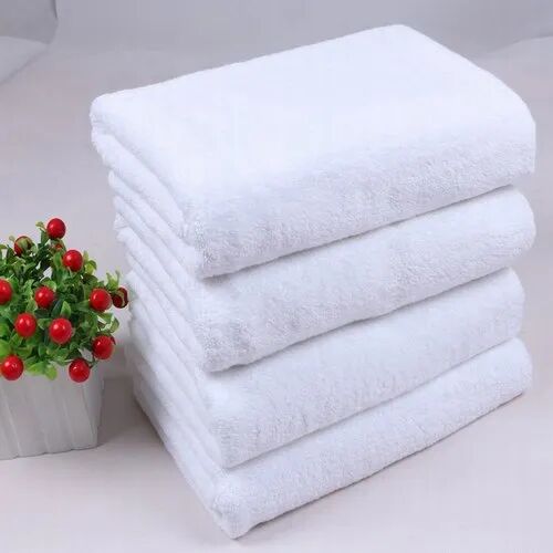 30x60 Cotton Bath Towel, Color : White