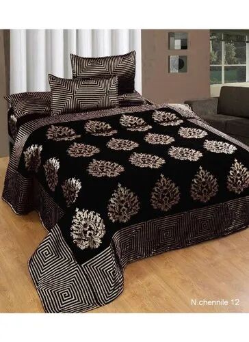 Cotton Printed Designer Bed Sheet, Size : Double