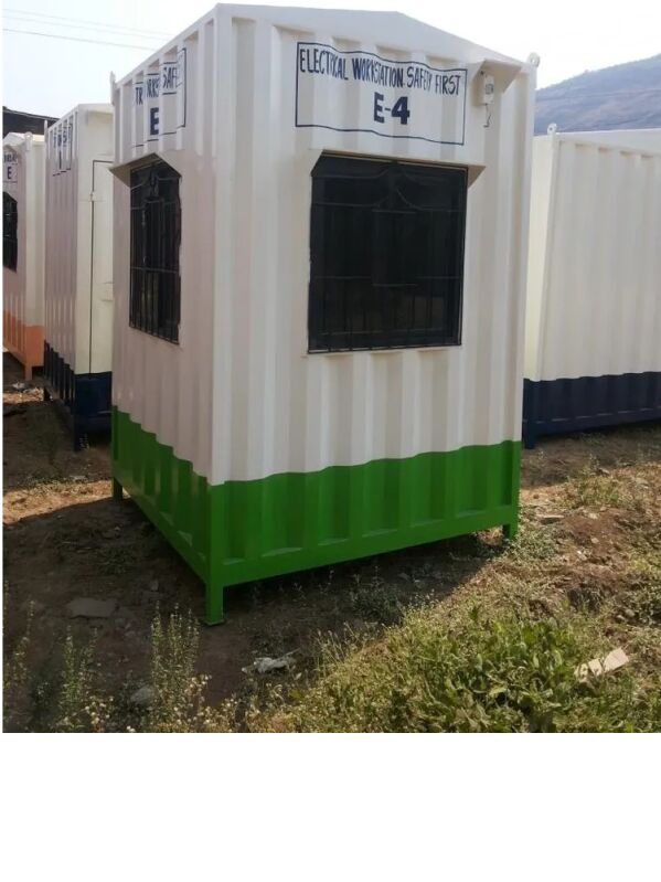 Rectangular Steel Prefabricated Security Cabin, Color : Green, White, etc