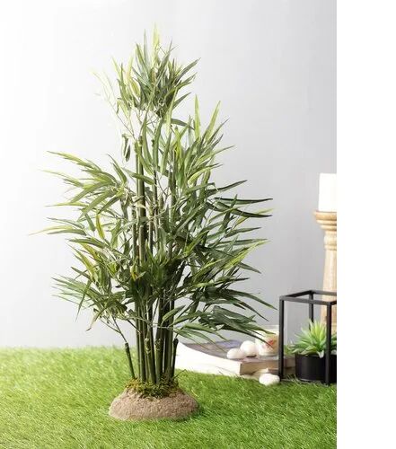 Polyester Artificial Bamboo Plant, Color : Green