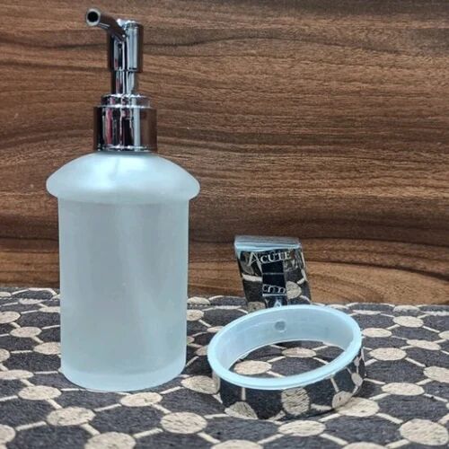 Stainless Steel Acrylic Liquid Soap Dispenser Holder, Color : Silver White