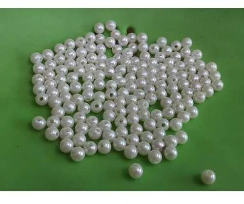 Plain Pearl Plastic Beads, Size : 8 mm