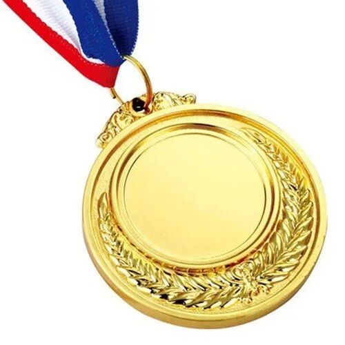 Gold Plated Medal, Shape : Round
