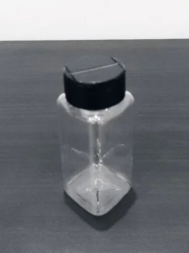 Plain 100ml PET Spice Jar, Shape : Square