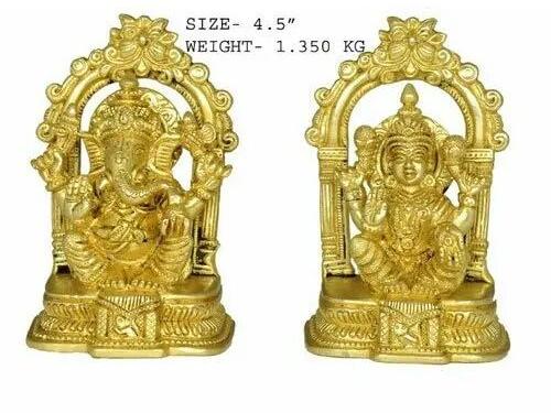 Brass Laxmi Ganesh Statue, Packaging Type : Carton Box
