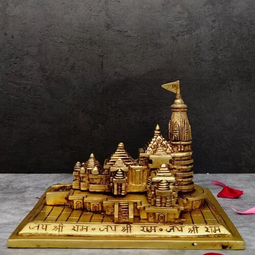 Brass Ram Mandir Temple, Size : 7 inch