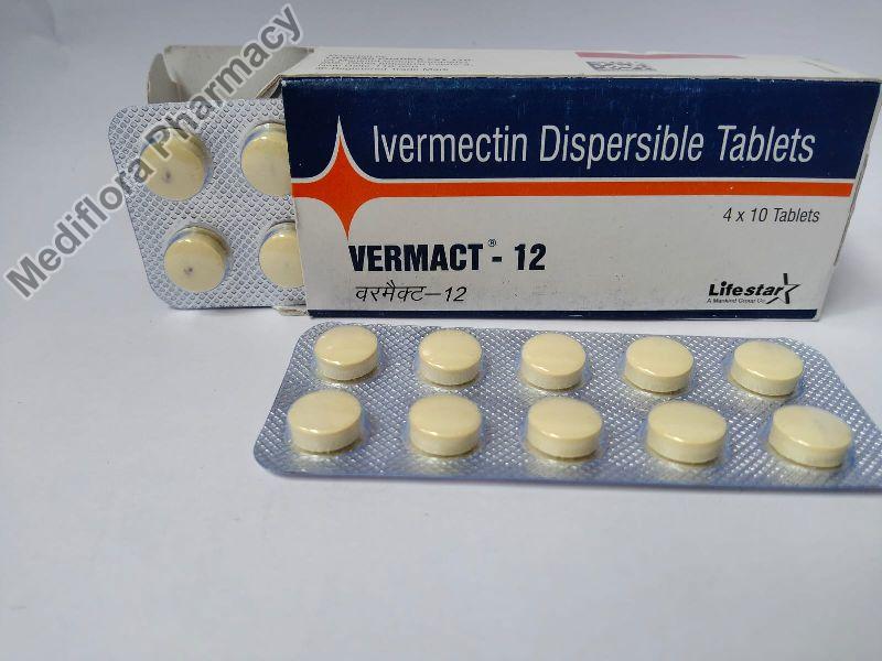 VERMECT vermact 12 mg tablets, Shelf Life : 3 Yrs