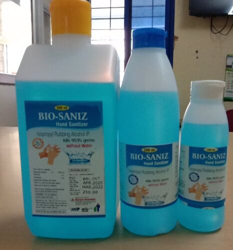 Bio Hand Sanitizer, Packaging Type : 100 ml, 200ml, 500ml, 5 liters