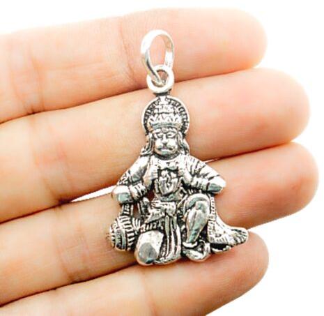 Silver Hanuman Pendant