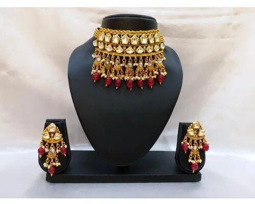 Golden Traditional Choker Necklace Set