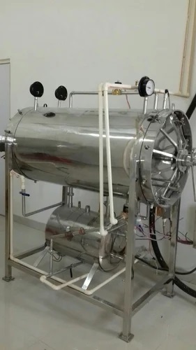 Stainless Steel Horizontal Autoclave, for Laboratory Pharmaceuticals