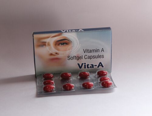Vita-A Vitamin A capsules, Packaging Type : Box