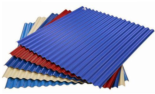 Coated Metal Color Roofing Sheets, Color : Blue, Red, White
