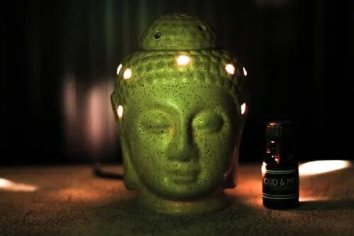 Ceramic Buddha Electric Diffuser, Color : Green