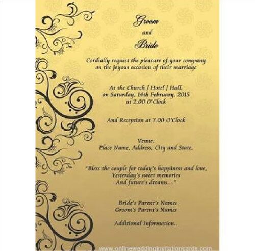 Reception Card Printing Services