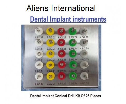 CONICAL DENTAL IMPLANT DRILL SET