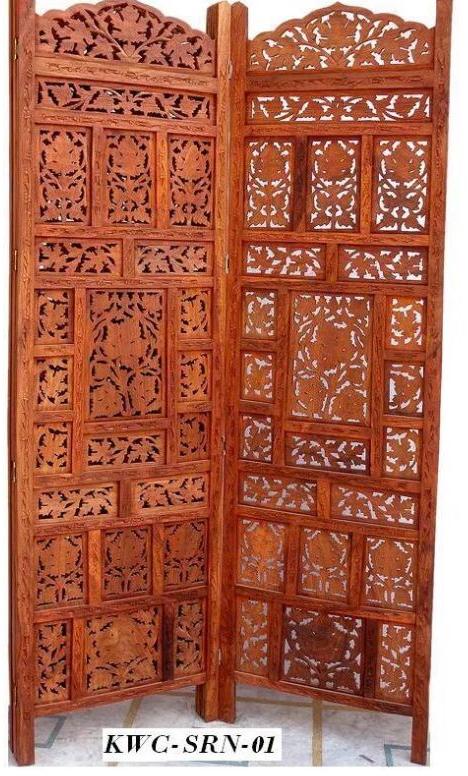 Brown Wooden Screen Partition, for Home