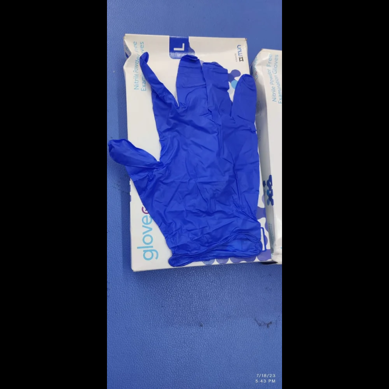 Blue Nitrile Examination Gloves, Size 8 Inches at Best Price in