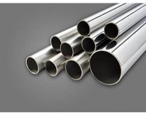 304 Polished Stainless Steel Round Pipe, for Manufacturing Plants, Industrial Use, Automobile Industry